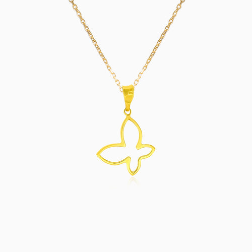 Butterfly gold pendant