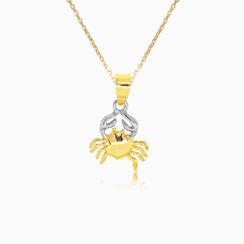 Gold crayfish pendant