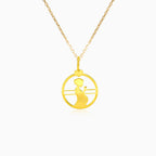 Lustrous round charm women's pendant