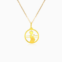 Colgante redondo brillante para mujer