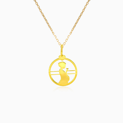 Lustrous round charm women's pendant