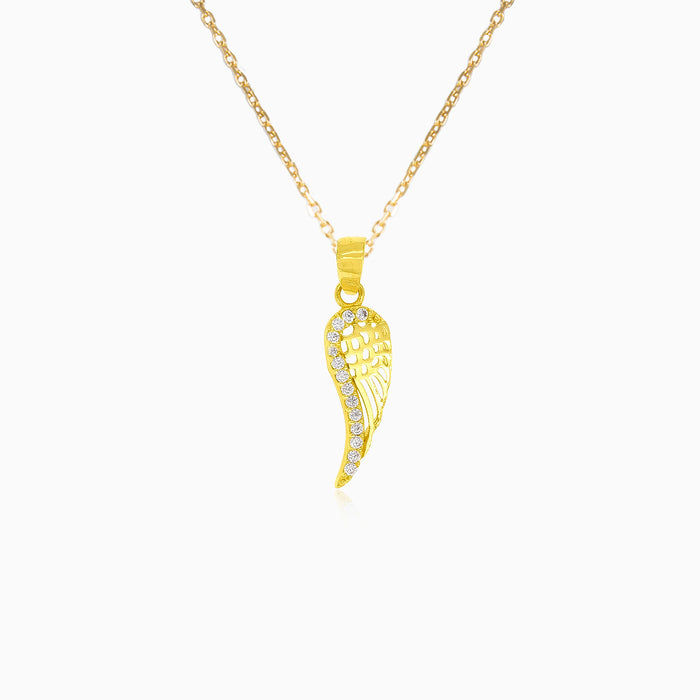 Goldanhänger Flügel mit Zirkonia