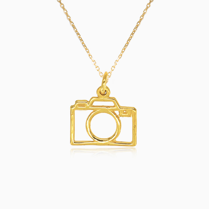 Delikater Gold-Kamera-Anhänger