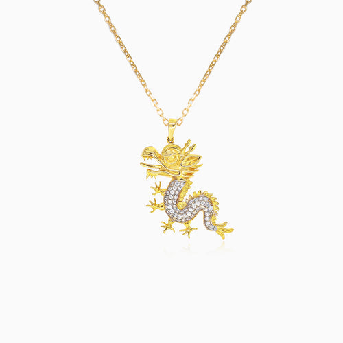 Golden dragon pendant