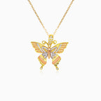 Charming golden butterfly pendant