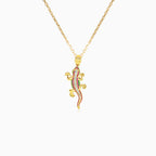 Gold coloured lizard pendant