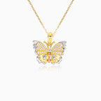 Gold butterfly pendant