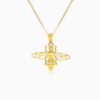 Gold bee pendant