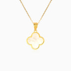 Clover leaf gold pendant