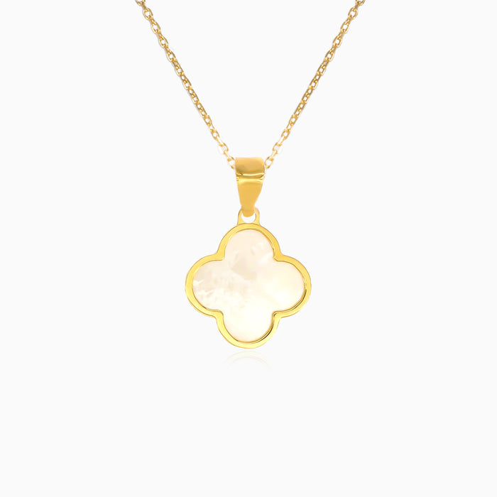 Pendentif feuille de trèfle en or