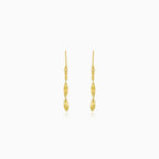 Gold dangling spiral earrings