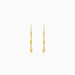 Gold dangling spiral earrings