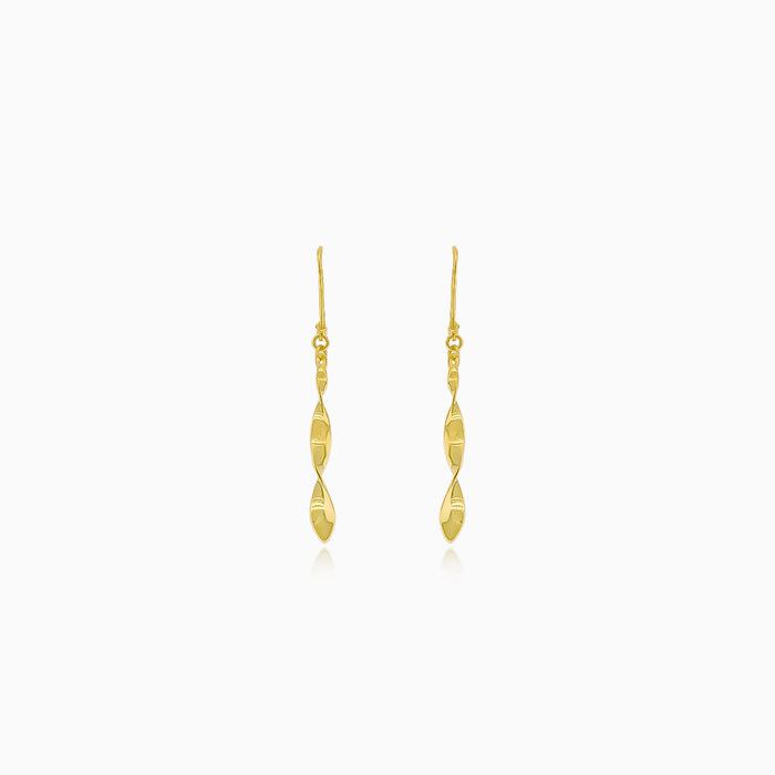 Gold Dangle Spiral Earrings