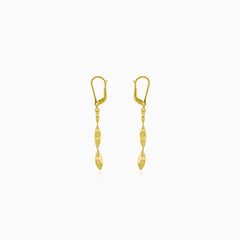 Gold dangling spiral earrings