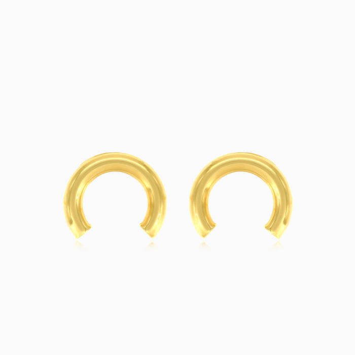 Pendientes de aro grueso básicos de oro amarillo