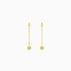 Gold chain earrings with coins