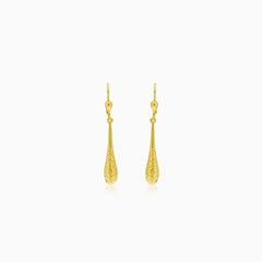 Gold dangling drop earrings