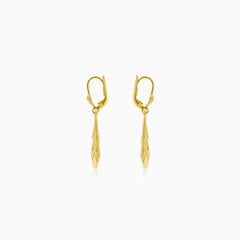 Gold dangling drop earrings