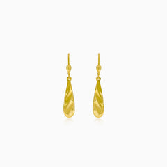 Gold dangling drop earrings