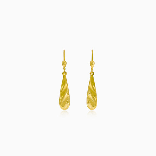 Gold dangling drop earrings