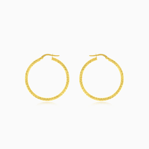 Kruhové náušnice ze žlutého zlata