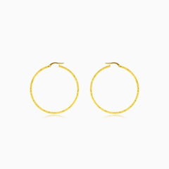 Diamond cut hoop earrings