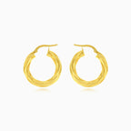 Chunky twist hoop earrings