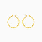 Kroucené leštěné kruhy ze žlutého zlata
