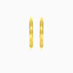High polished gold hoop earrings