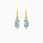 Yellow gold topaz gemstone earrings