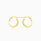 Three rows gold hoop earrings