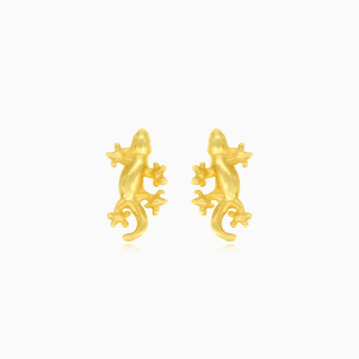 Eidechsen-Ohrstecker aus Gold
