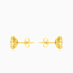 Halo cubic zirconia stud earrings