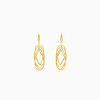 Gold dangle earrings ovals