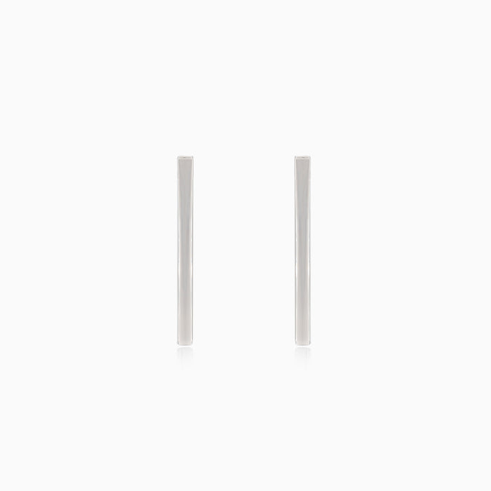 White gold earrings bar