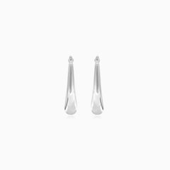 High-polish white gold earrings