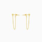 Gold ball chain studs