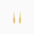 Gold hanging leaf earrings