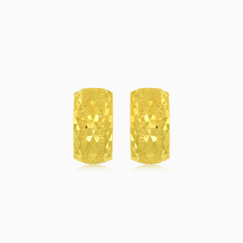 Yellow gold drop delight earrings