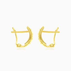 High polished gold earrings