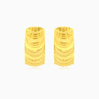 High polished gold earrings