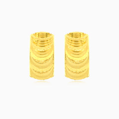 High polished gold earrings