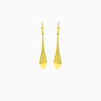Yellow gold dramatic drop earrings