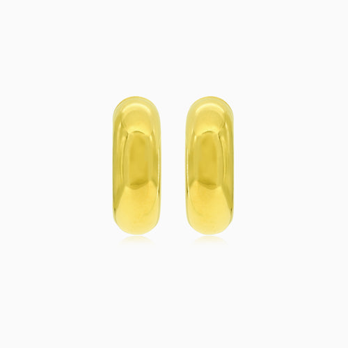 Masivní dámské kruhové náušnice ze žlutého zlata