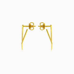 Little triangle yellow gold earrings