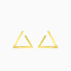 Little triangle yellow gold earrings