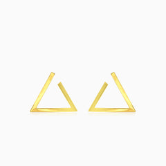 Little triangle yellow gold earrings