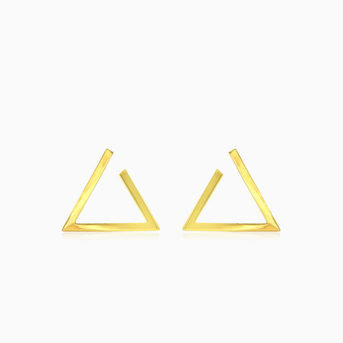 Little triangle yellow gold earrings