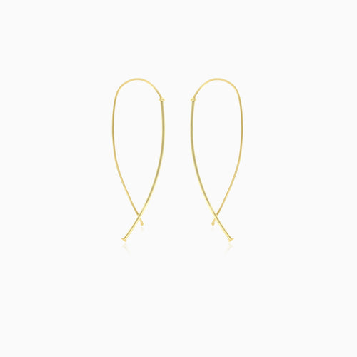 Yellow gold dangle earrings