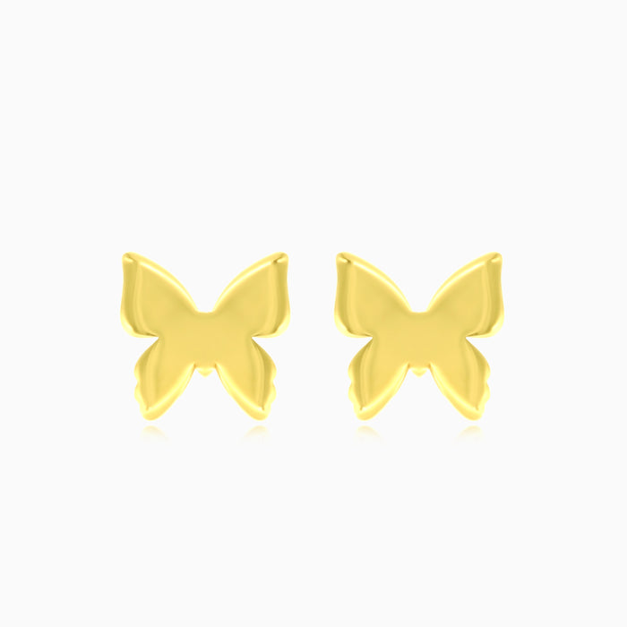 Glänzende Gelbgold-Schmetterlingsstecker